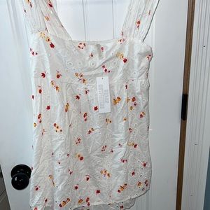 Urban outfitters white floral ROMPER WITH TAGS